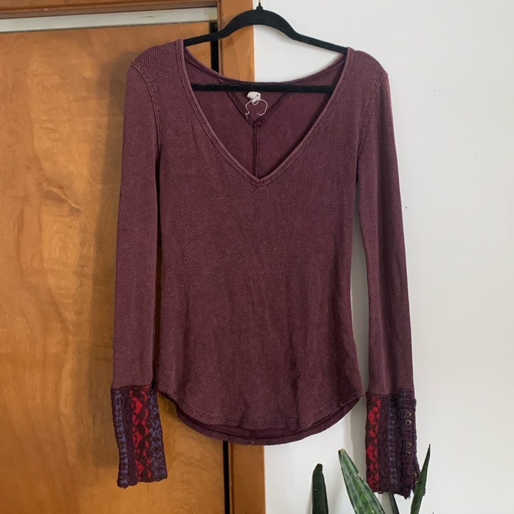 We the free/ Free people embroidered long sleeve